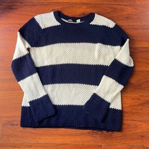BDG by Urban Outfitters navy blue and ivory pullover sweater